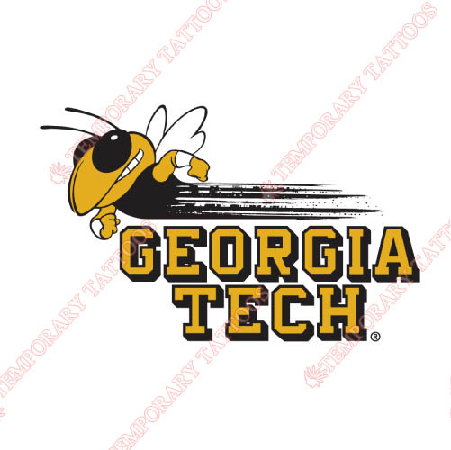 Georgia Tech Yellow Jackets Customize Temporary Tattoos Stickers NO.4497